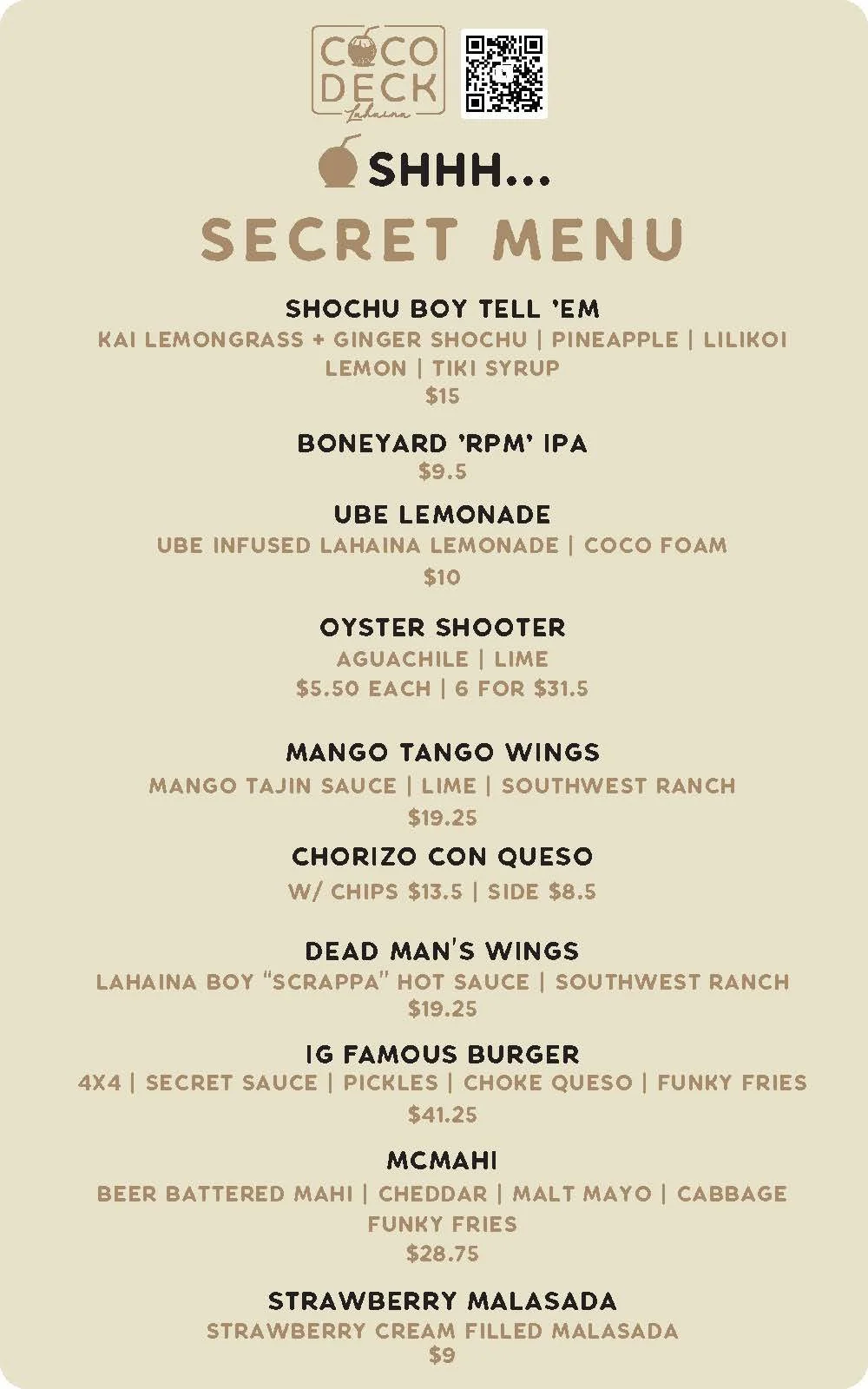 Coco Deck Lahaina | Kitchen + Bar